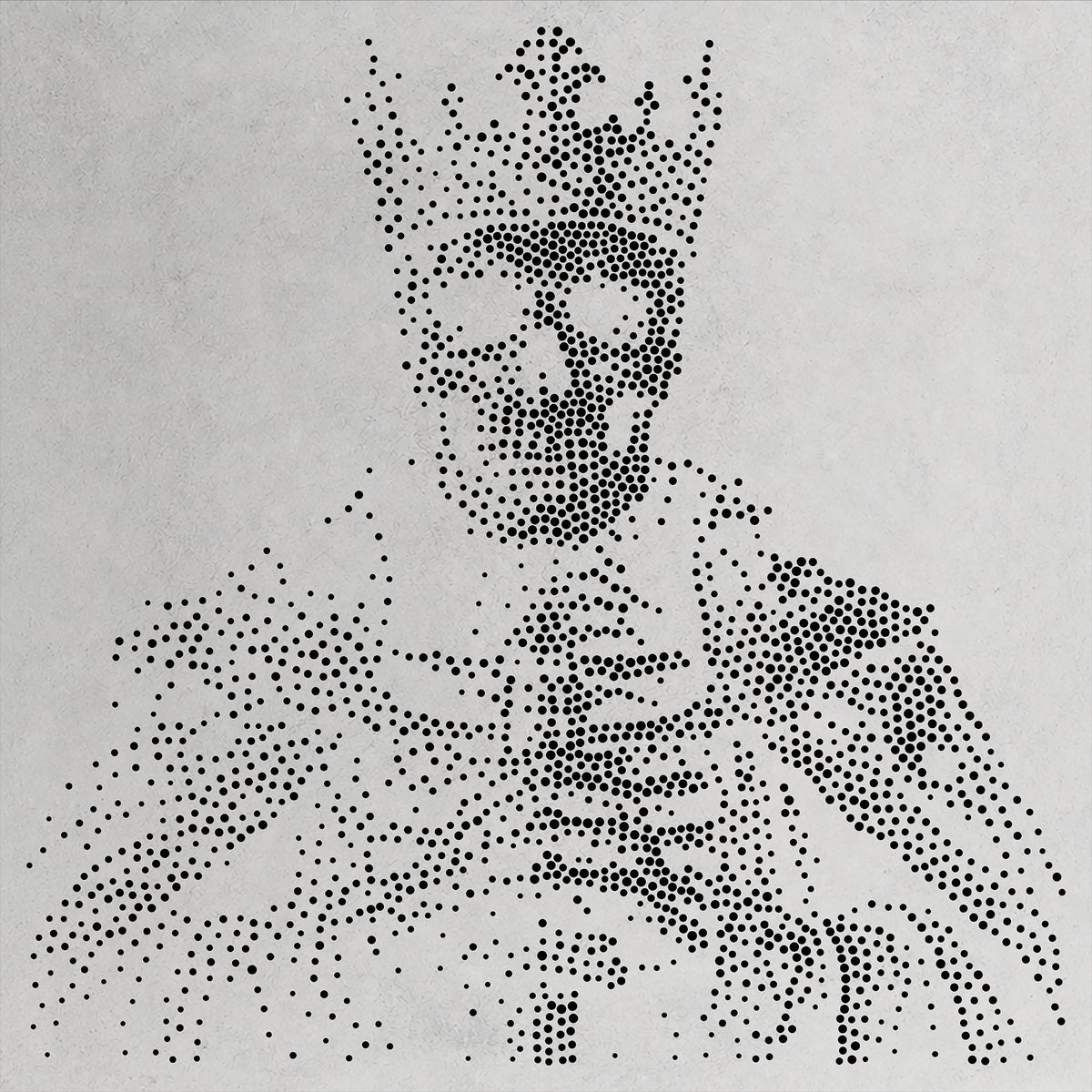 Skeletal King Halloween reusable Mylar stencil