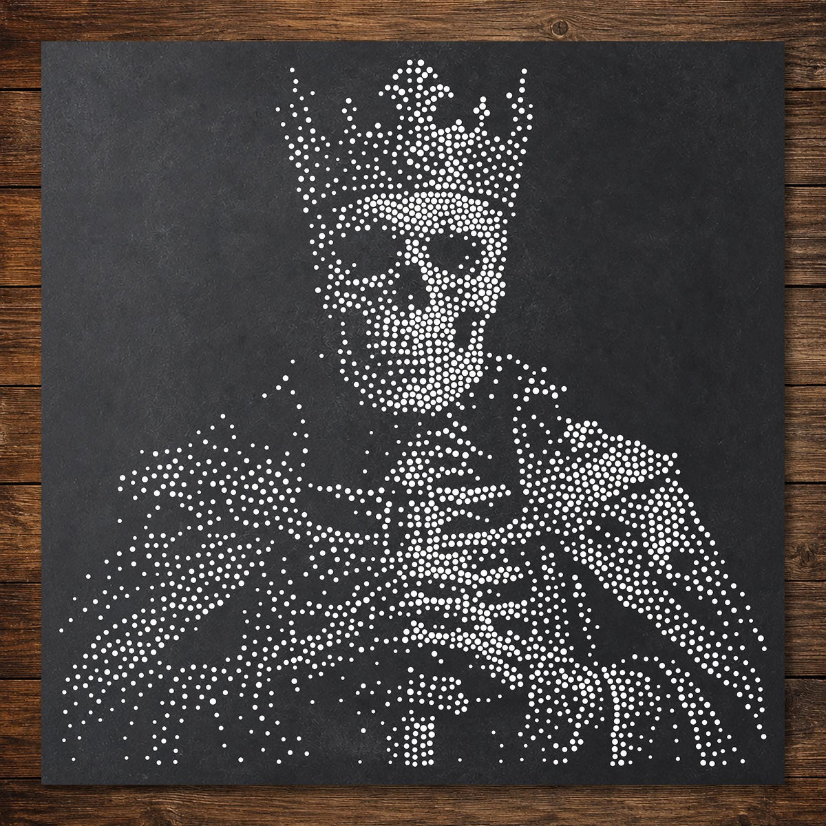 Skeletal King Halloween reusable Mylar stencil