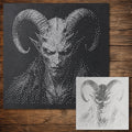 Demon Ram Head Halloween reusable Mylar stencil