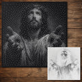Jesus Christ with Hands in Sorrow reusable Mylar stencil