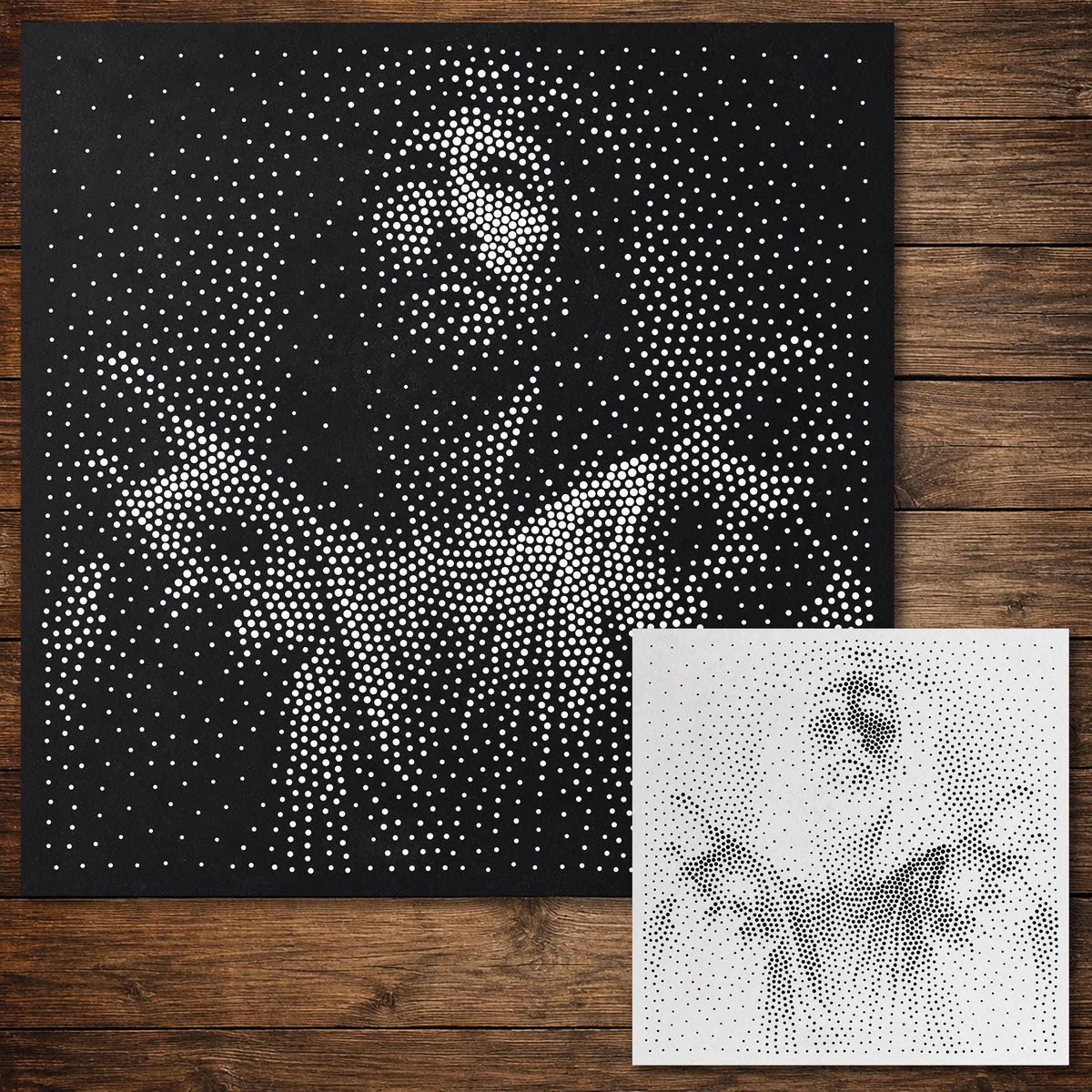 Jesus Christ with Hands in Sorrow reusable Mylar stencil