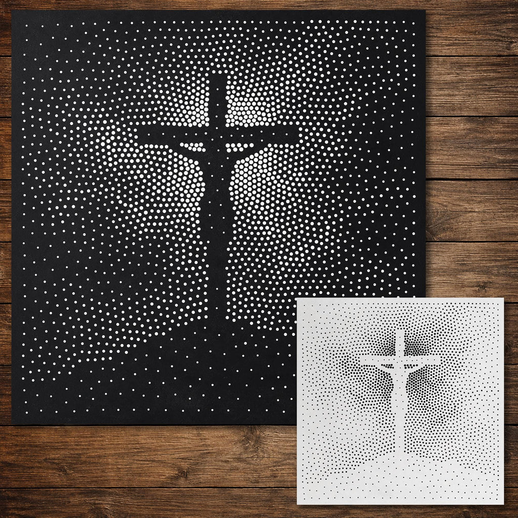 Jesus Christ on Cross reusable Mylar stencil