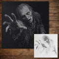 Male Zombie Reaching Forward Stipple Art Halloween reusable Mylar stencil