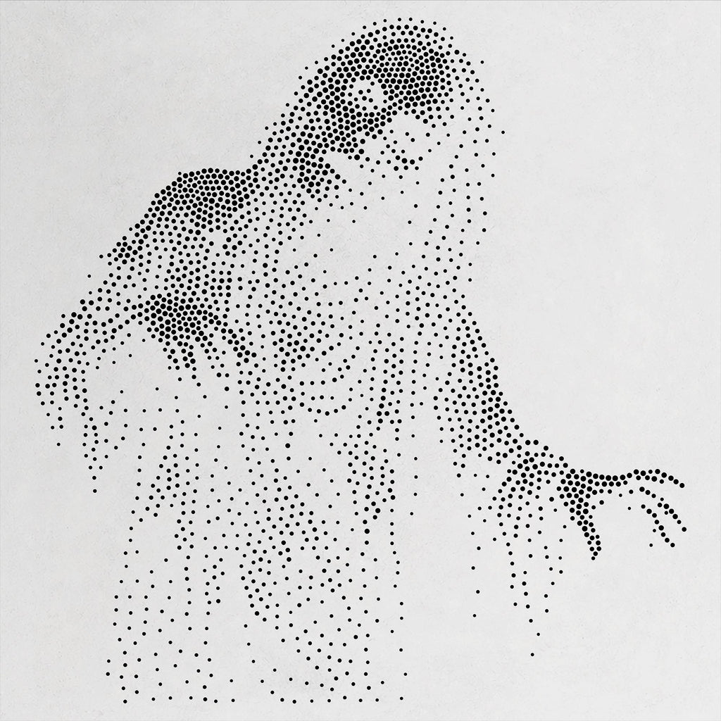 Creepy Zombie Stipple Art Halloween reusable Mylar stencil