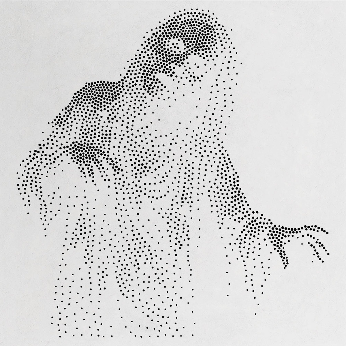 Creepy Zombie Stipple Art Halloween reusable Mylar stencil