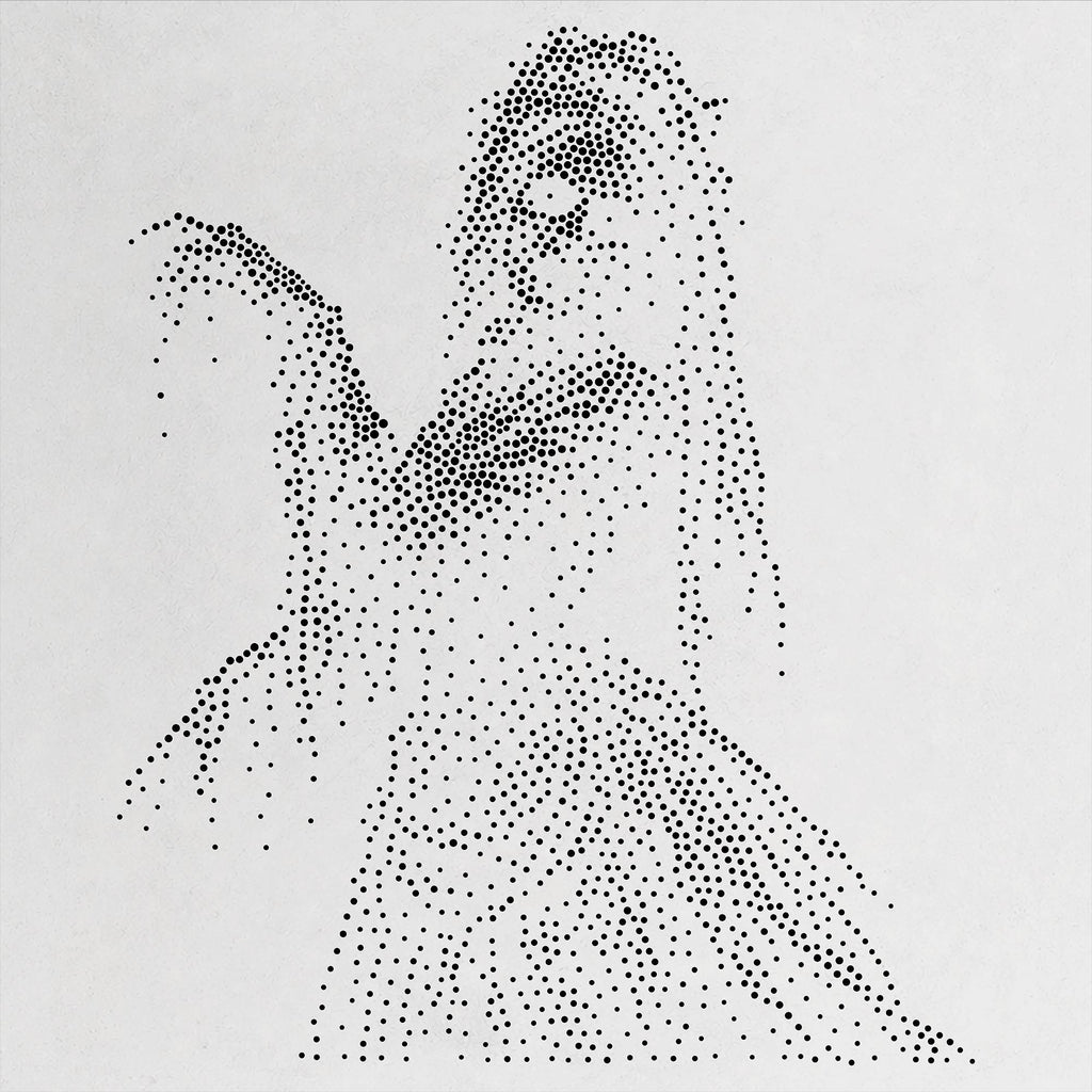 Victorian Lady Ghost Stipple Art Halloween reusable Mylar stencil