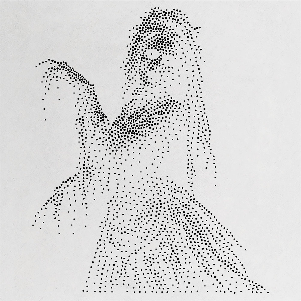 Victorian Lady Ghost Stipple Art Halloween reusable Mylar stencil