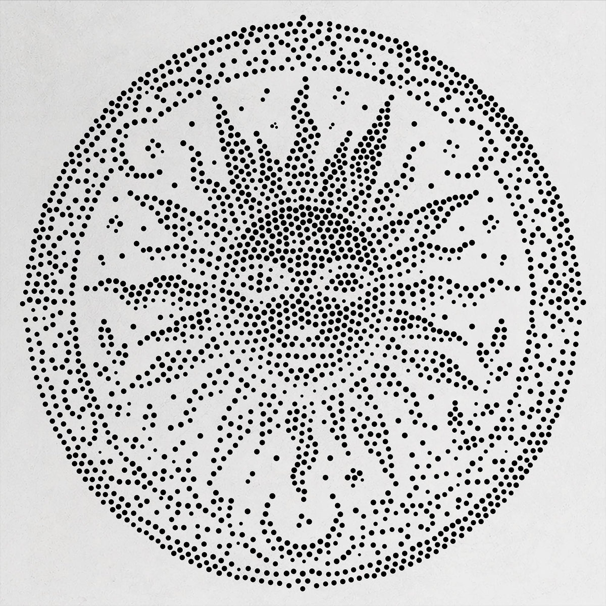 Celestial Sun and Moon Medallion reusable Mylar stencil