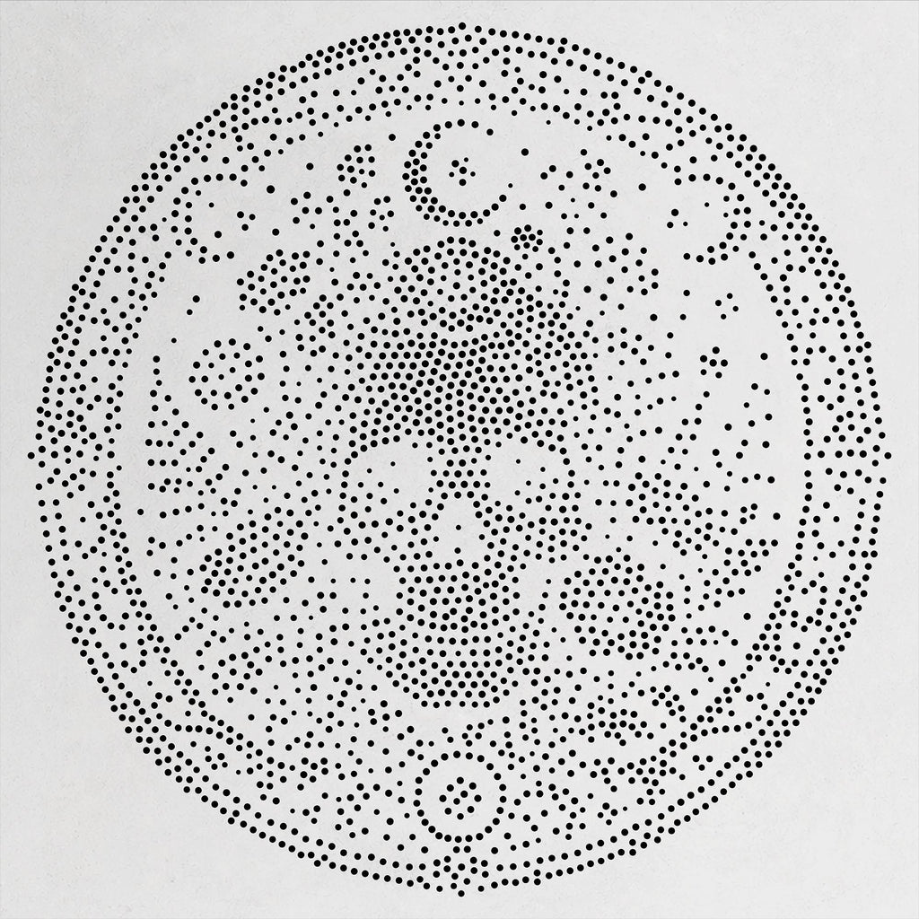 Wildflower Skull Medallion reusable Mylar stencil