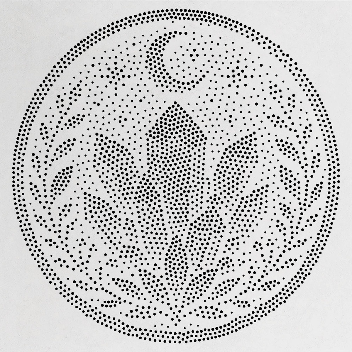 Celestial Crystal Medallion reusable Mylar stencil