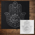 Hamsa Hand reusable Mylar stencil