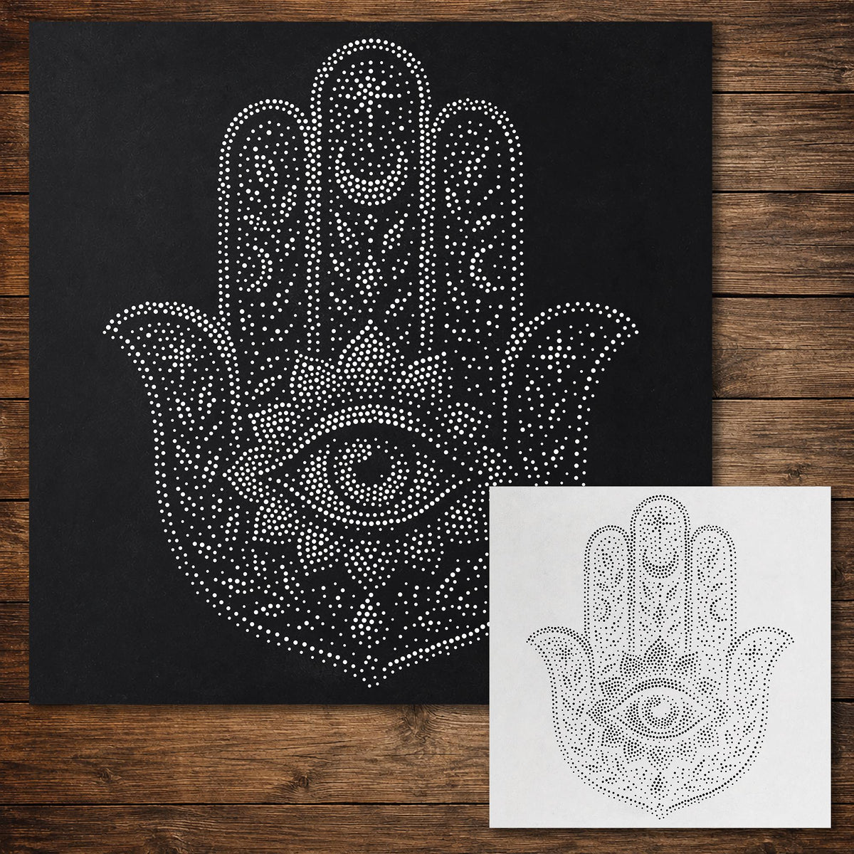 Hamsa Hand reusable Mylar stencil