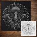 Mushroom Mandala reusable Mylar stencil