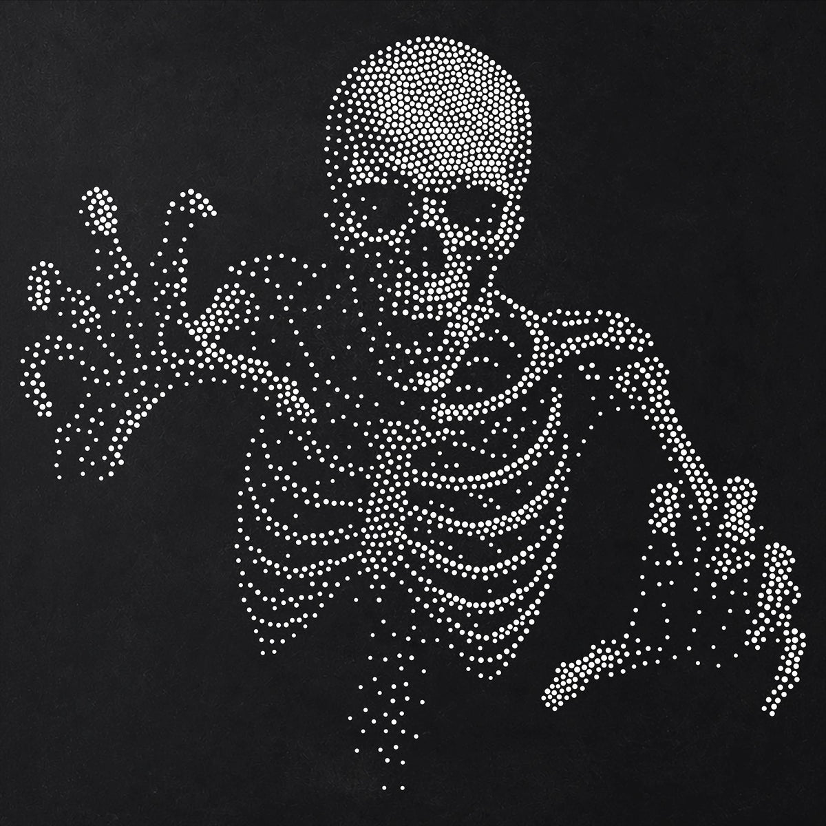 Skeleton Stipple Art Halloween reusable Mylar stencil