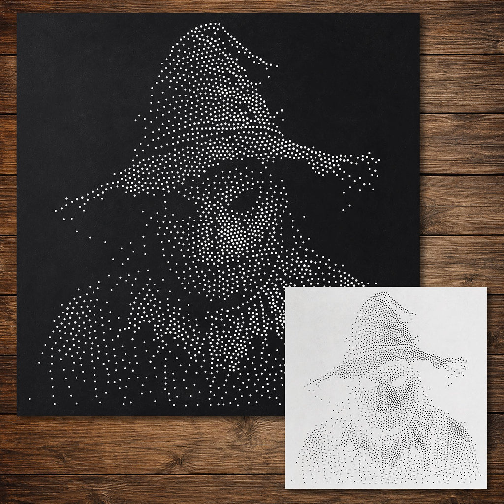 Scarecrow Stipple Art Halloween reusable Mylar stencil