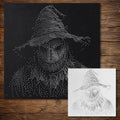 Scarecrow Stipple Art Halloween reusable Mylar stencil