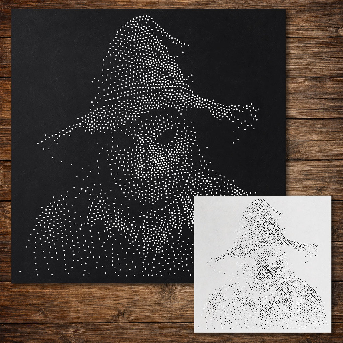 Scarecrow Stipple Art Halloween reusable Mylar stencil