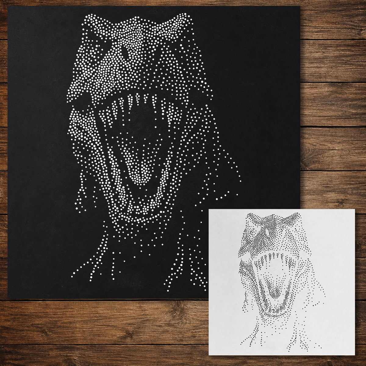 T Rex Dinosaur reusable Mylar stencil