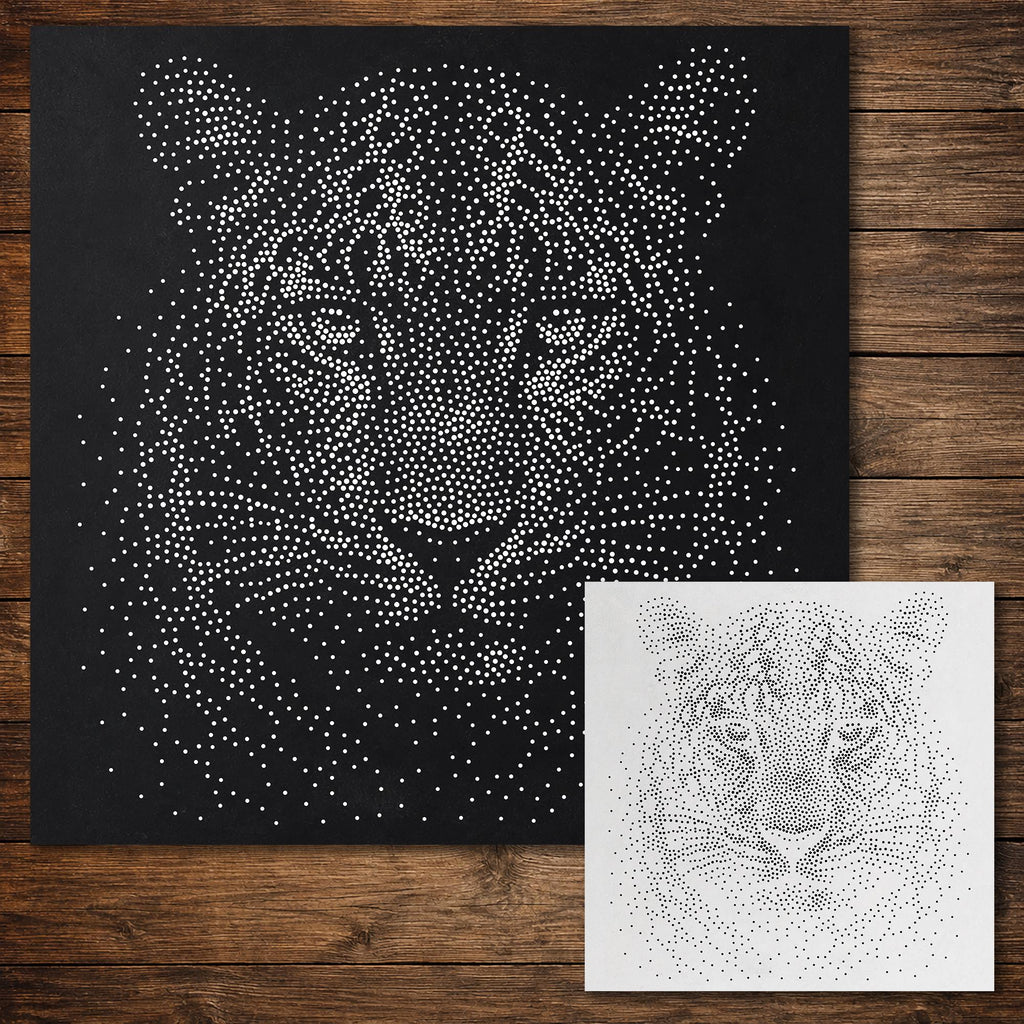Leopard reusable Mylar stencil