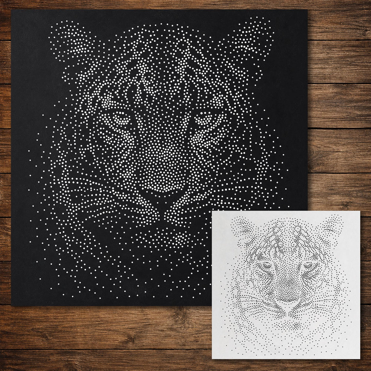 Leopard reusable Mylar stencil