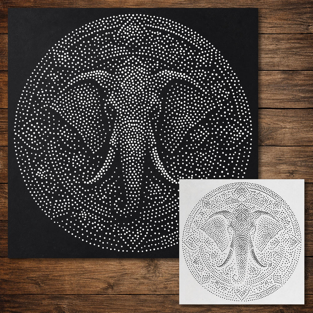 Elephant Mandala reusable Mylar stencil