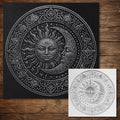 Sun Moon Mandala reusable Mylar stencil