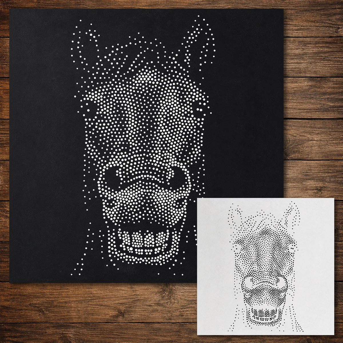 Funny Horse reusable Mylar stencil