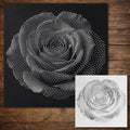 Rose Flower reusable Mylar stencil
