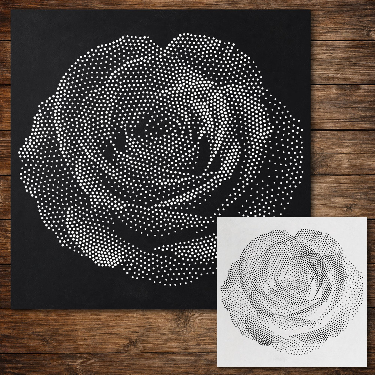 Rose Flower reusable Mylar stencil