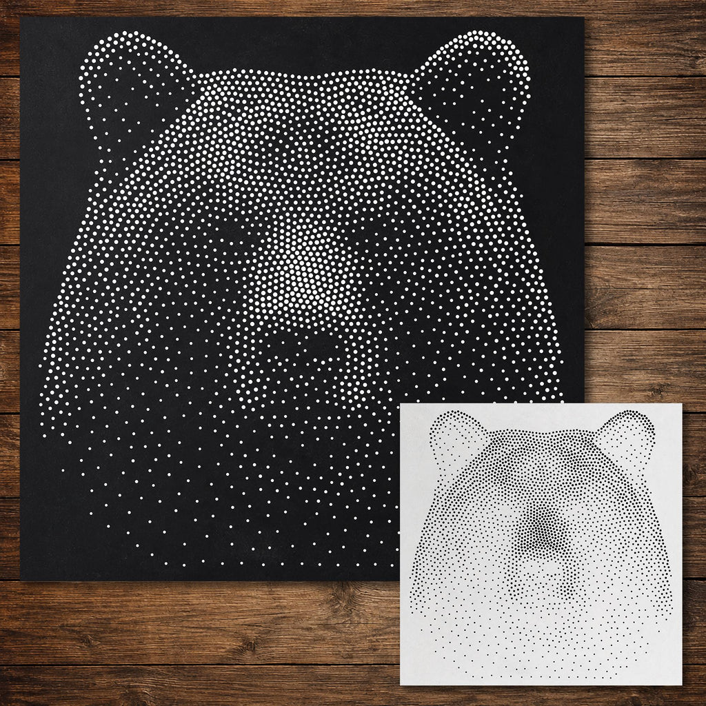 Bear reusable Mylar stencil