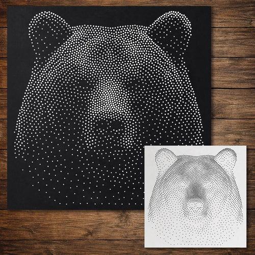 Bear reusable Mylar stencil