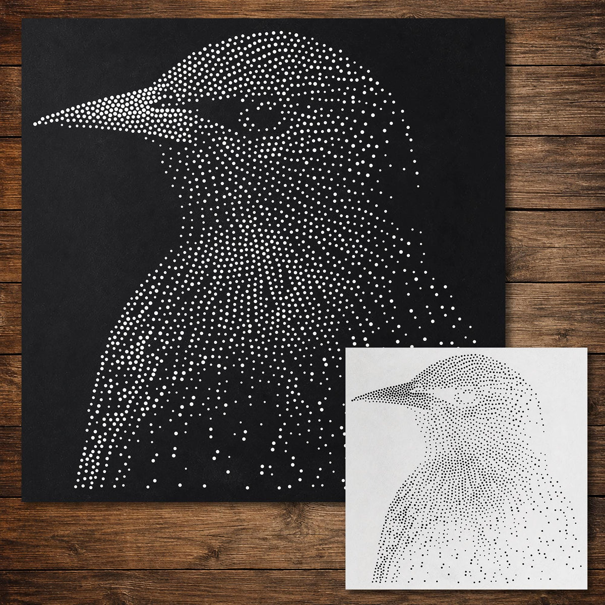 Starling Bird reusable Mylar stencil