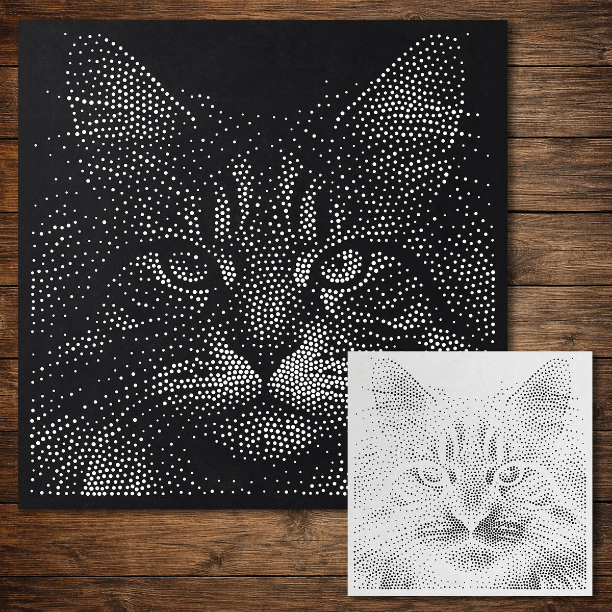 Cat reusable Mylar stencil
