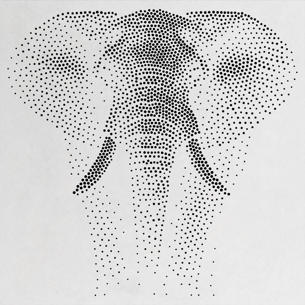 Realistic Elephant reusable Mylar stencil