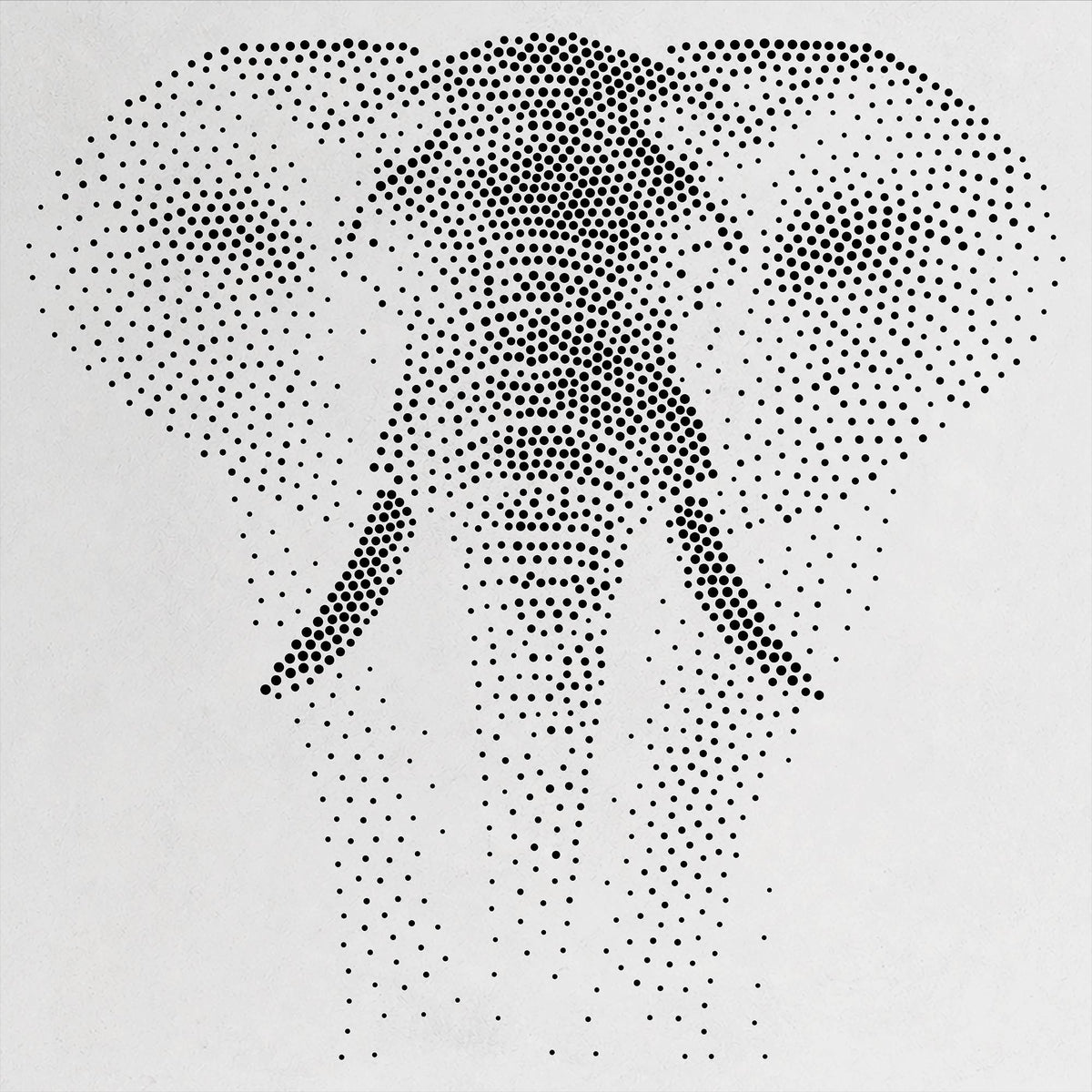 Realistic Elephant reusable Mylar stencil