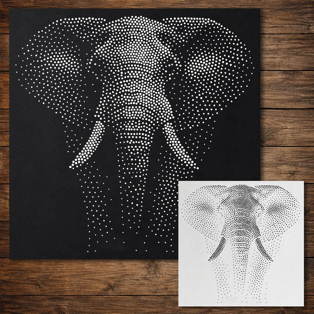 Realistic Elephant reusable Mylar stencil
