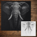 Realistic Elephant reusable Mylar stencil