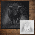 Charging Bull reusable Mylar stencil
