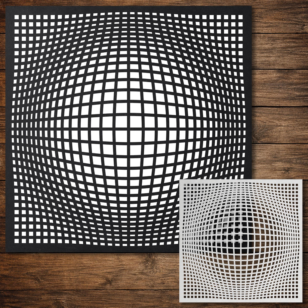 Geometric Grid #1 reusable Mylar stencil