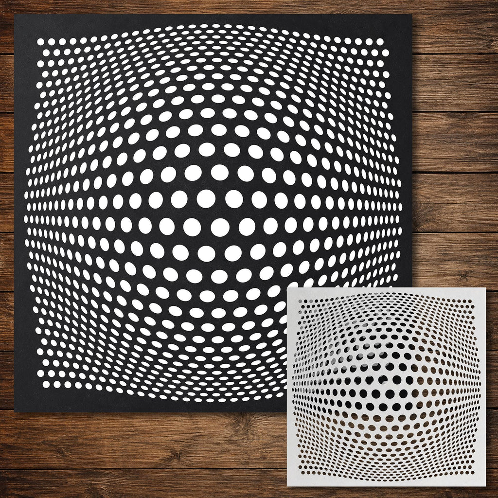 Geometric Grid #3 reusable Mylar stencil