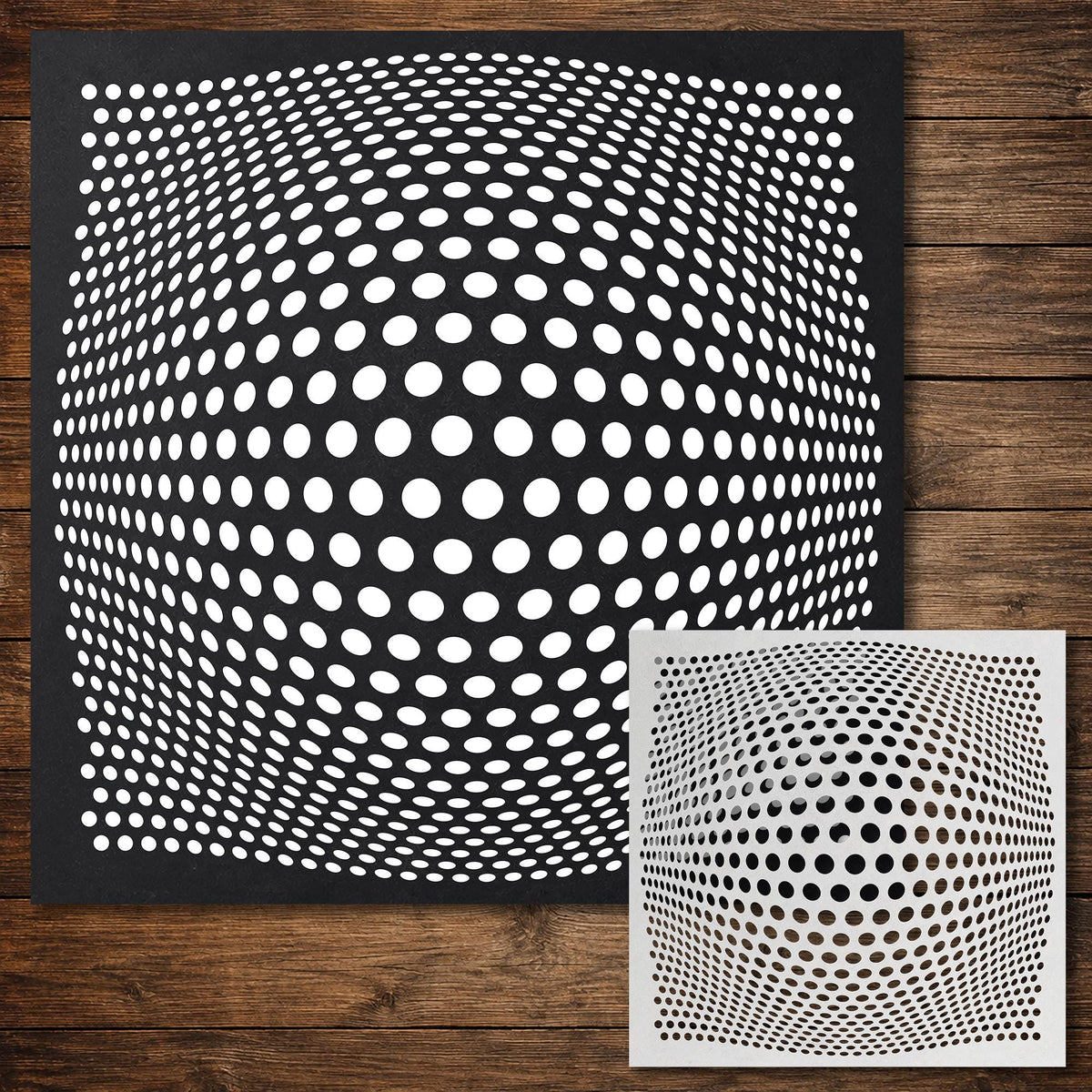Geometric Grid #3 reusable Mylar stencil