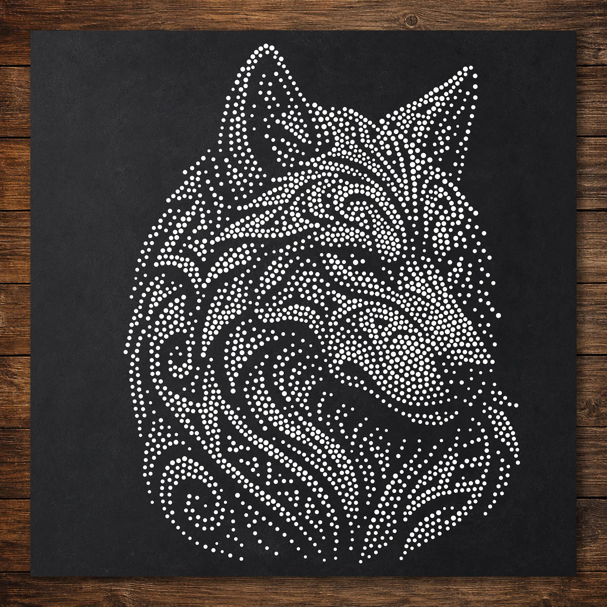 Tribal Wolf Head reusable Mylar stencil