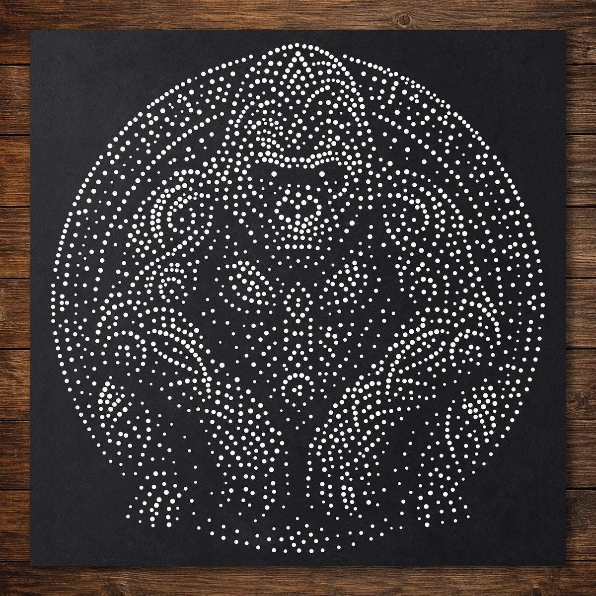 Tribal Gorilla Mandala reusable Mylar stencil