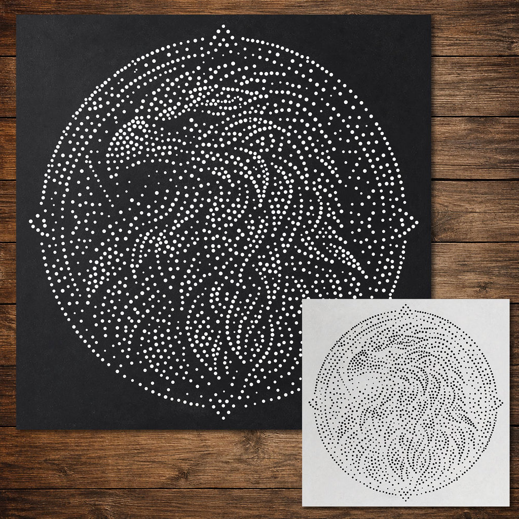 Tribal Eagle Mandala reusable Mylar stencil