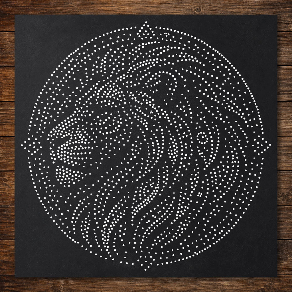 Tribal Lion Mandala reusable Mylar stencil