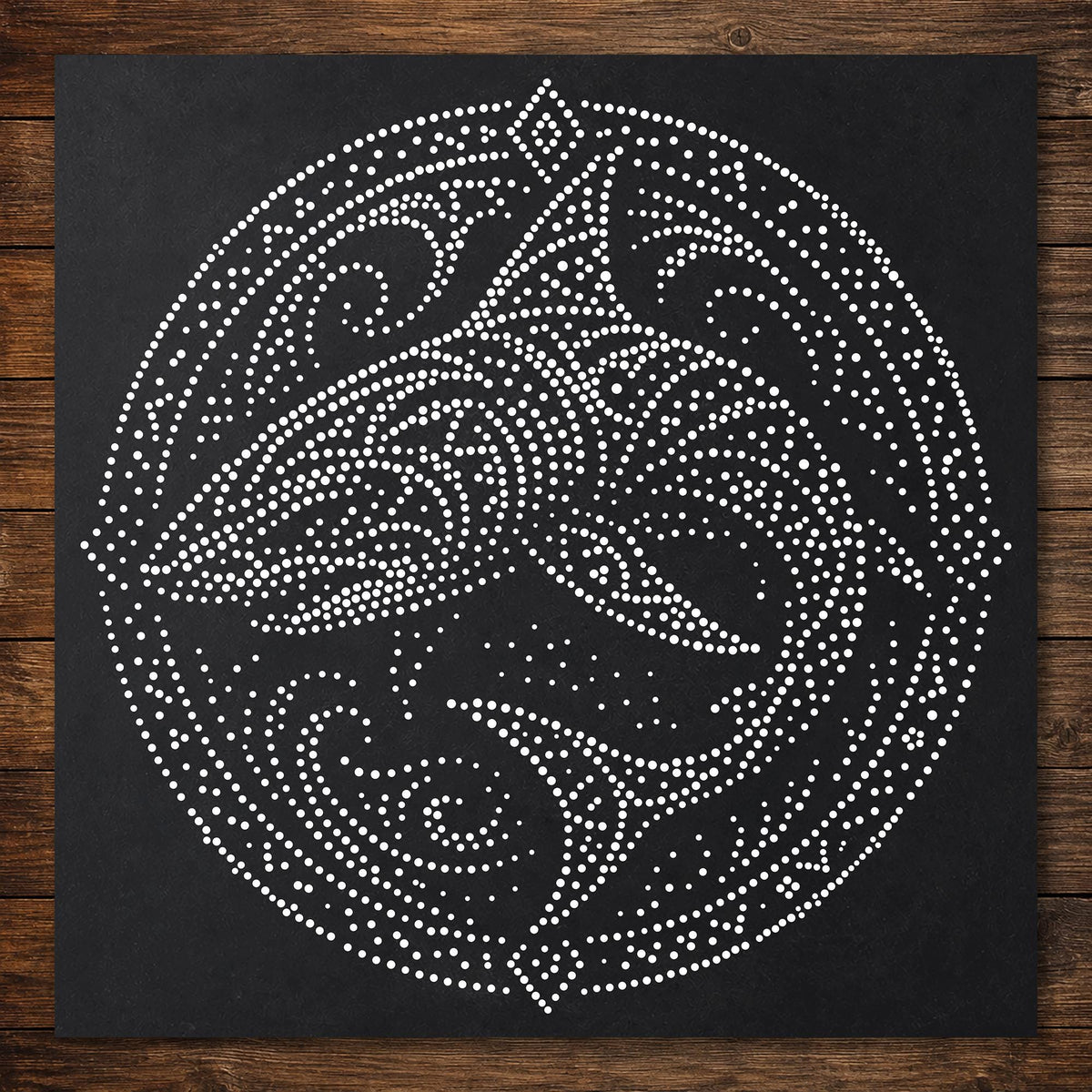 Tribal Shark Mandala reusable Mylar stencil