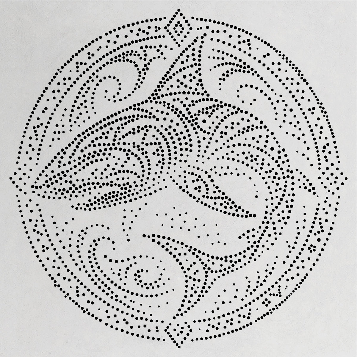 Tribal Shark Mandala reusable Mylar stencil
