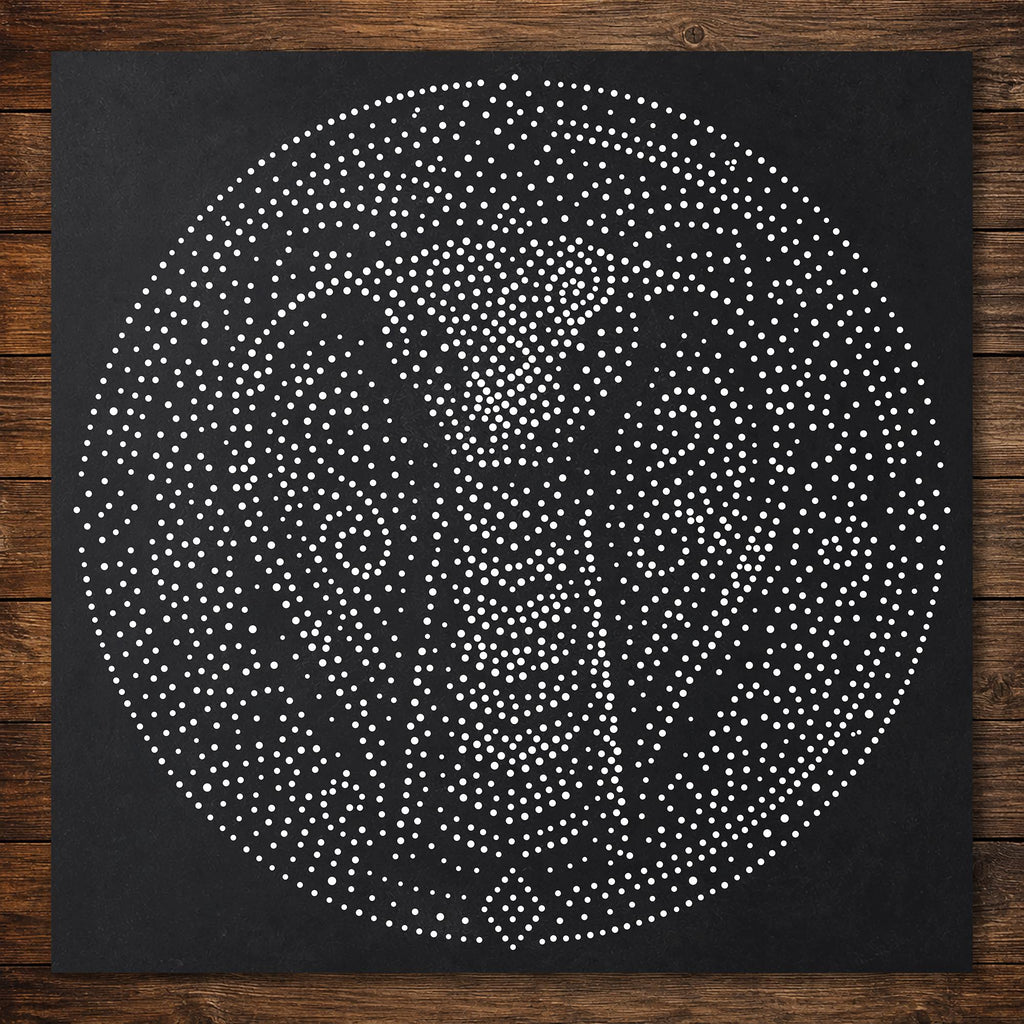 Tribal Cobra Mandala reusable Mylar stencil