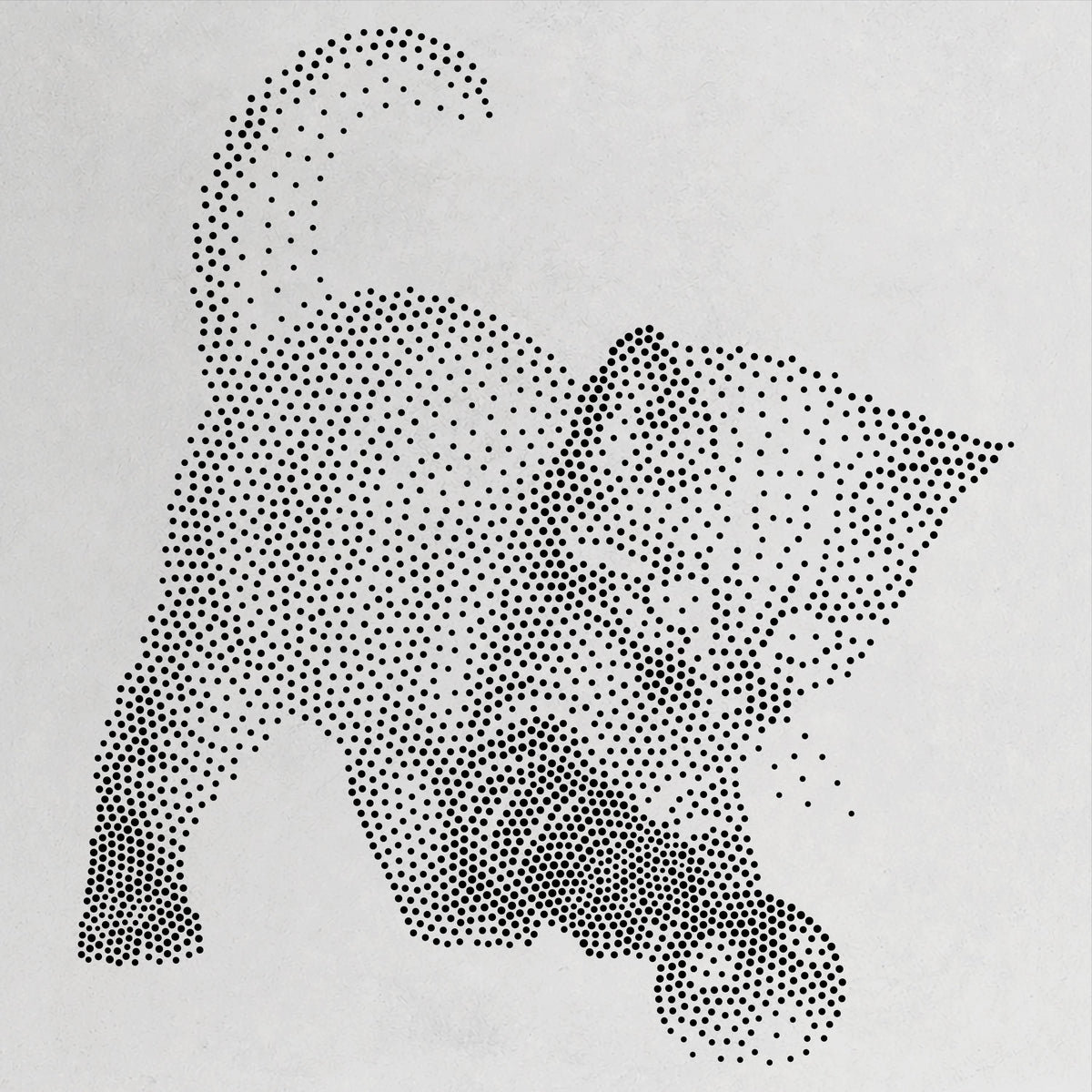Cute Kitten Playing With Ball reusable Mylar stencil