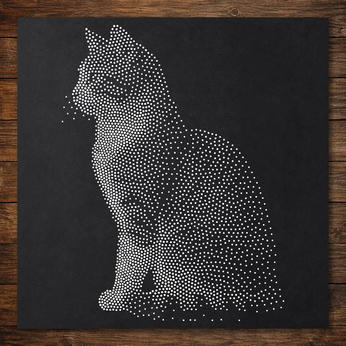Cat Sitting reusable Mylar stencil